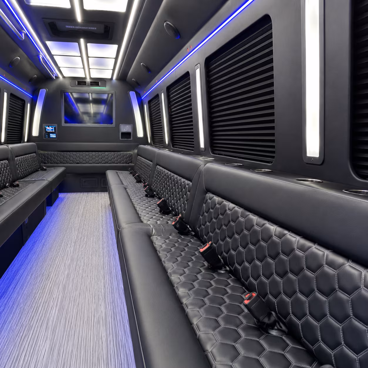 coon rapids party bus rental interior