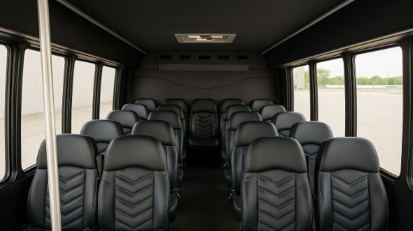Interior of Charter Bus Company Coon Rapids's 18 Passenger Minibus in Coon Rapids