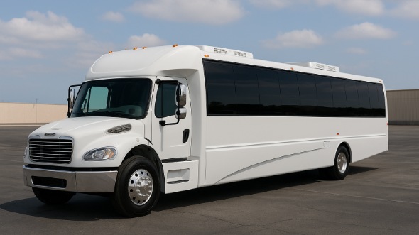 Exterior of Charter Bus Company Coon Rapids's 28 Passenger Mini bus in Coon Rapids