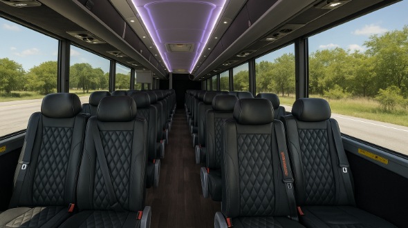 Interior of Charter Bus Company Coon Rapids's 30 Passenger Minibus in Coon Rapids