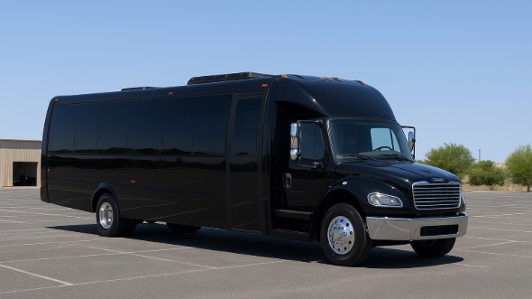 Exterior of Charter Bus Company Coon Rapids's 35 Passenger Minibus in Coon Rapids