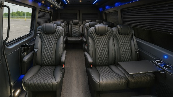 coon rapids sprinter van with driver inside