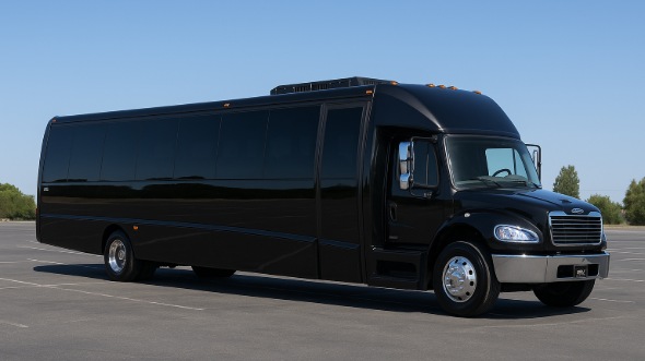 Exterior of Charter Bus Company Coon Rapids's Party Bus in Coon Rapids
