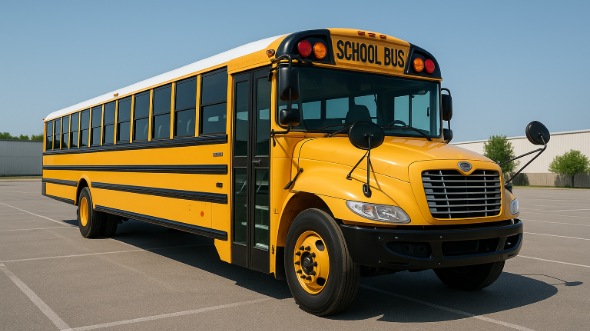 Exterior of Charter Bus Company Coon Rapids's School Bus in Coon Rapids
